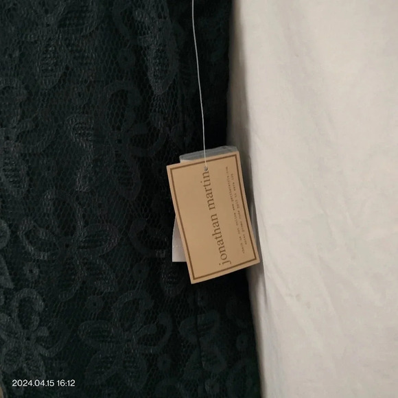 Jonathan Martin Black Lace Overlay Sleeveless Cocktail Dinner Dress size 10 - Picture 5 of 13